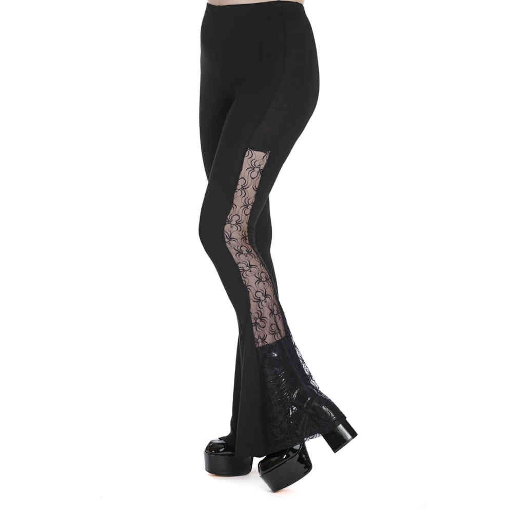 Banned - Decay Glam Lace Flared broek - Zwart